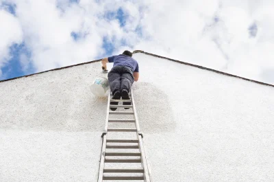Peinture extérieure à la Buxerette — façades et ravalement